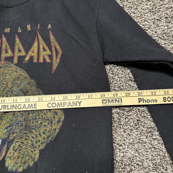 Def Leppard Pyromania 1983 US Tour Concert Crewneck Sweatshirt Black Mens Sz S - Picture 4 of 4